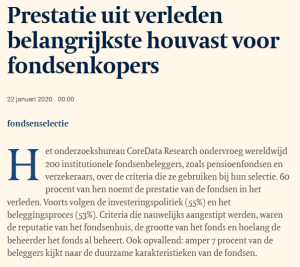 Prestatie uit verleden